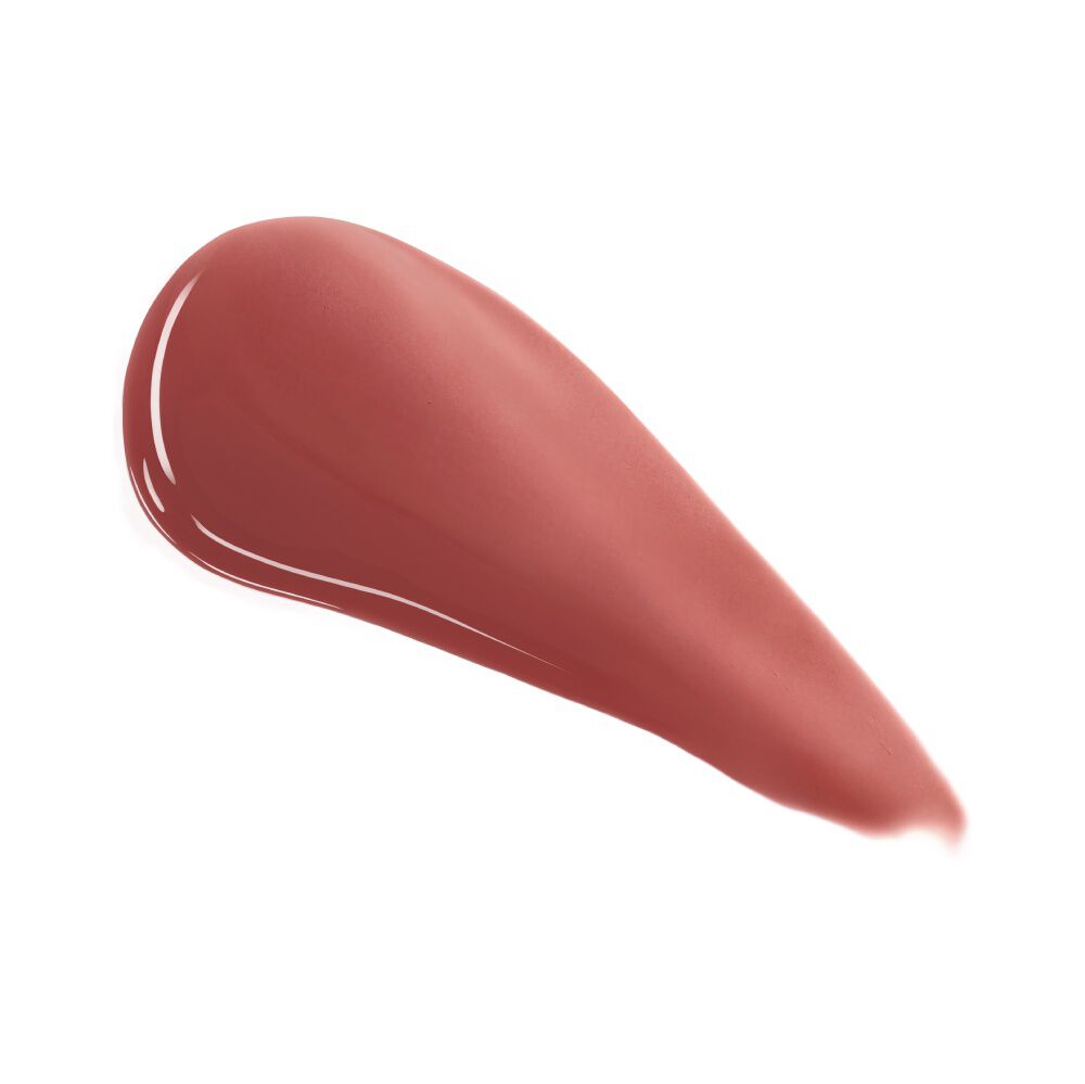 Eine Probe von Lancome L'Absolu Rouge Glaze Tintation, die seine ultra-glanzende und glasierte flussige Textur hervorhebt.