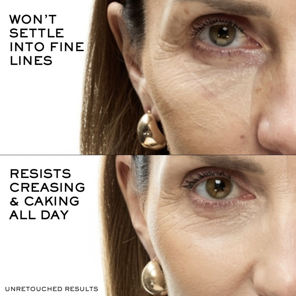 Er wird sich nicht in feinen Linien festsetzen. Widerstand gegen Falten und Verklumpen den ganzen Tag