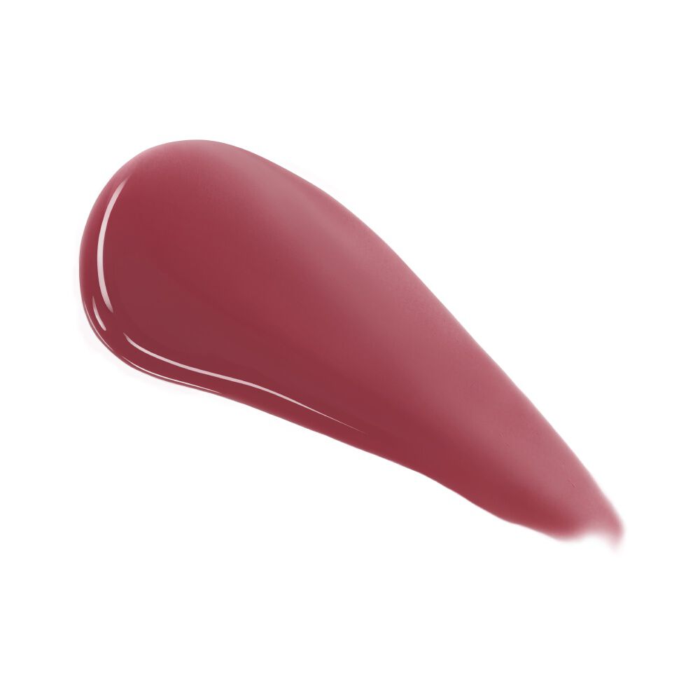 Eine Probe von Lancome L'Absolu Rouge Glaze Tintation, die seine ultra-glanzende und glasierte flussige Textur hervorhebt.