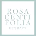 Ein großer Button mit der Aufschrift Rosacentifolia (Inhaltsstoff)