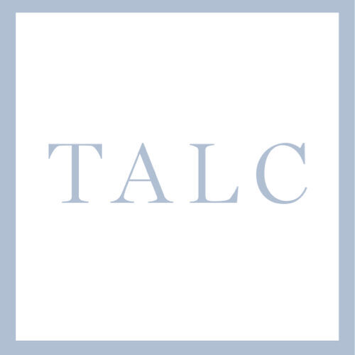 Ein großer Button mit der Aufschrift Talc (Inhaltsstoff)