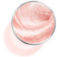 Ansicht von oben auf einen offenen Tiegel mit Rosy KP-Tech