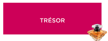 Alt-Text: Hintergrund in Pink mit dem Wort "TRESOR" in Weiß und einer Parfumflasche rechts unten.