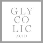 Ein großer Button mit der Aufschrift Glycolic (Inhaltsstoff)