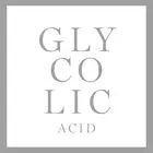 Ein großer Button mit der Aufschrift Glycolic (Inhaltsstoff)