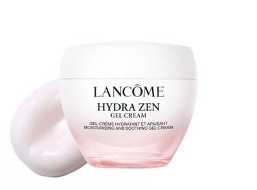 Tiegel der Lancome Hydra Zen Gel Creme mit einem Klecks Produkt daneben.