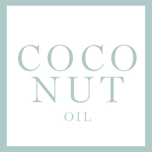 Ein großer Button mit der Aufschrift Coconut Oil (Inhaltsstoff)