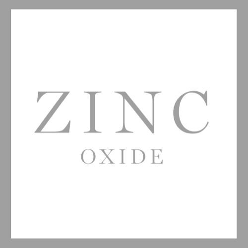 Ein großer Button mit der Aufschrift Zinc Oxide (Inhaltsstoff)