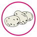 Icon von drei Kartoffeln.