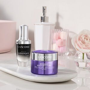 Lancome Produkte im Badezimmer