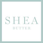 Ein großer Button mit der Aufschrift Shea Butter (Inhaltsstoff)