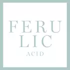 Ein großer Button mit der Aufschrift Ferulic Acid (Inhaltsstoff)