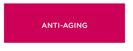 Ein grafisches Bild mit dem Text "ANTI-AGING" in großer, weißer Schrift auf einem leuchtend rosanen Hintergrund.
