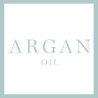 Ein großer Button mit der Aufschrift Argan Oil (Inhaltsstoff)