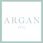 Ein großer Button mit der Aufschrift Argan Oil (Inhaltsstoff)