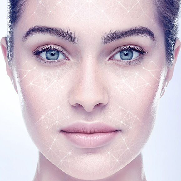 Analyse Gesicht einer Frau