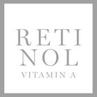 Ein großer Button mit der Aufschrift Retinol (Inhaltsstoff)