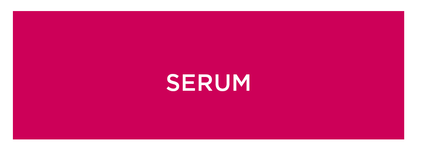 Ein einfaches, modernes Grafikdesign mit dem Wort "SERUM" in großen, weißen Buchstaben auf einem leuchtend pinken Hintergrund.