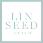 Ein großer Button mit der Aufschrift Linseed Extract (Inhaltsstoff)