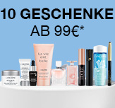 Rabattaktion: 25% auf zwei Produkte, darunter Kosmetik und Parfüm, auf rosa Hintergrund.